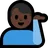 Man Tipping Hand: Dark Skin Tone