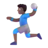 Man Playing Handball: Medium-Dark Skin Tone Emoji 🤾🏾‍♂️ image - Microsoft 3D Fluent style