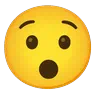 Emoji Hushed Face 😯 image - Google Noto Color Animated style