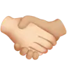 Handshake: Light Skin Tone, Medium-Light Skin Tone Emoji 🫱🏻‍🫲🏼 image - Apple style