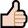 Thumbs Up: Light Skin Tone Emoji 👍🏻 image - Microsoft Windows 10 Segoe UI Emoji style