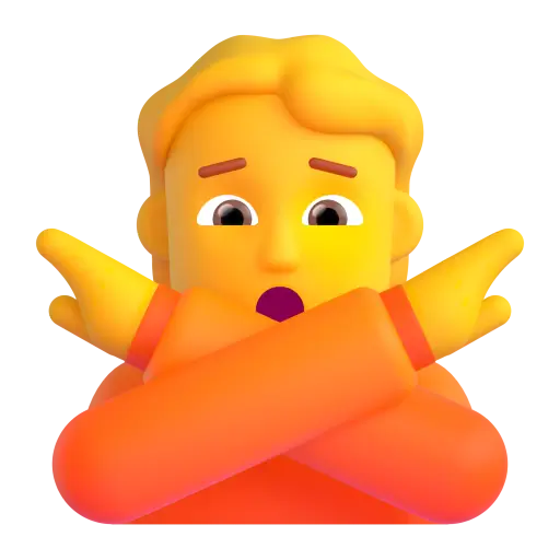 Person Gesturing No