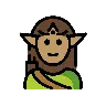 Elf: Medium Skin Tone Emoji 🧝🏽 image - OpenMoji style