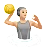 Person Playing Water Polo: Light Skin Tone