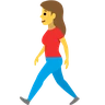 Woman Walking Emoji 🚶‍♀️ image - Skype style