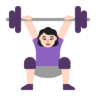 Woman Lifting Weights: Light Skin Tone Emoji 🏋🏻‍♀️ image - Microsoft Classic 2D style