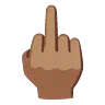 Middle Finger: Medium Skin Tone Emoji 🖕🏽 image - Google Noto Color Animated style