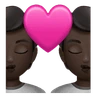 Kiss: Dark Skin Tone Emoji 💏🏿 image - Huawei Harmony OS style
