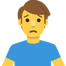 Man Frowning Emoji 🙍‍♂️ image - Skype style