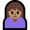 Person Frowning: Medium Skin Tone Emoji 🙍🏽 image - Microsoft Windows 10 Segoe UI Emoji style