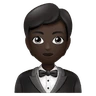 Person In Tuxedo: Dark Skin Tone Emoji 🤵🏿 image - Huawei Harmony OS style