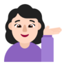 Woman Tipping Hand: Light Skin Tone Emoji 💁🏻‍♀️ image - Microsoft Classic 2D style