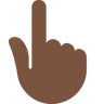 Backhand Index Pointing Up: Dark Skin Tone Emoji 👆🏿 image - Twitter / X (Twemoji) style