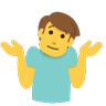 Man Shrugging Emoji 🤷‍♂️ image - Skype style