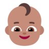 Baby: Medium Skin Tone Emoji 👶🏽 image - Microsoft Classic 2D style