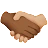 Handshake: Medium-Dark Skin Tone, Medium-Light Skin Tone