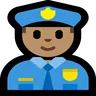 Police Officer: Medium Skin Tone Emoji 👮🏽 image - Microsoft Windows 10 Segoe UI Emoji style