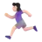 Woman Running: Light Skin Tone