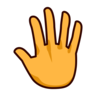 Reversed Raised Hand with Fingers Splayed 🖑 image - Emojidex style