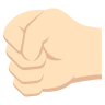 Left-Facing Fist: Light Skin Tone Emoji 🤛🏻 image - EmojiTwo style