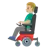 Man In Motorized Wheelchair: Medium-Light Skin Tone