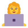 Woman Technologist Emoji 👩‍💻 image - Microsoft Classic 2D style
