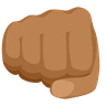 Oncoming Fist: Medium Skin Tone Emoji 👊🏽 image - Facebook Messenger (2016) style