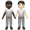 People Holding Hands: Dark Skin Tone, Light Skin Tone Emoji 🧑🏿‍🤝‍🧑🏻 image - Apple style