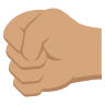 Left-Facing Fist: Medium Skin Tone Emoji 🤛🏽 image - EmojiTwo style
