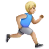 Man Running Facing Right: Medium-Light Skin Tone Emoji 🏃🏼‍♂️‍➡️ image - Samsung style