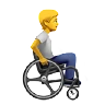 Person In Manual Wheelchair Facing Right Emoji 🧑‍🦽‍➡️ image - Apple style