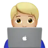 Technologist: Medium-Light Skin Tone Emoji 🧑🏼‍💻 image - Apple style