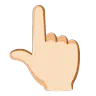 Backhand Index Pointing Up: Light Skin Tone Emoji 👆🏻 image - Google Noto Color Animated style