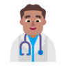 Man Health Worker: Medium Skin Tone Emoji 👨🏽‍⚕️ image - Microsoft Classic 2D style