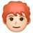 Man: Light Skin Tone, Red Hair