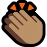 Clapping Hands: Medium Skin Tone Emoji 👏🏽 image - Microsoft Windows 10 Segoe UI Emoji style