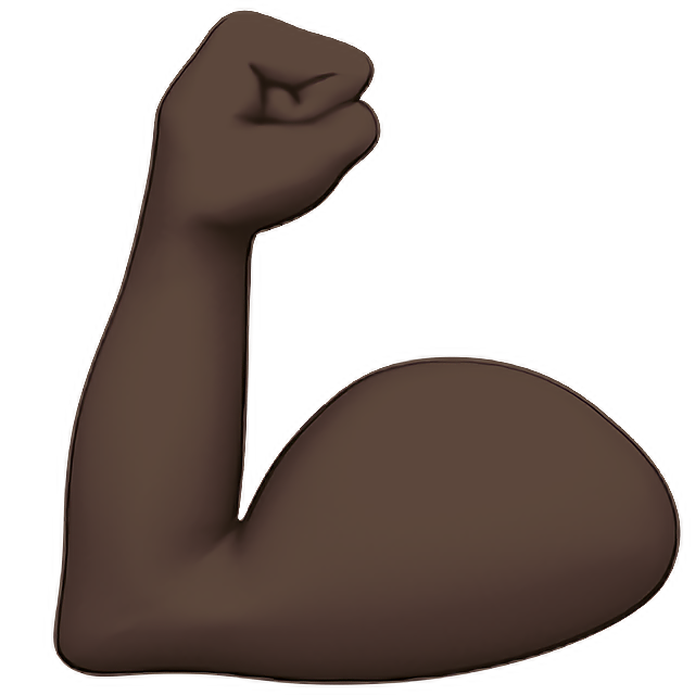 Flexed Biceps: Dark Skin Tone