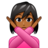 Woman Gesturing No: Medium-Dark Skin Tone