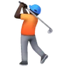 Person Golfing: Dark Skin Tone Emoji 🏌🏿 image - Samsung style