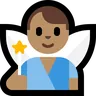 Man Fairy: Medium Skin Tone Emoji 🧚🏽‍♂️ image - Microsoft Windows 10 Segoe UI Emoji style
