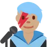 Man Singer: Medium Skin Tone Emoji 👨🏽‍🎤 image - Twitter / X (Twemoji) style