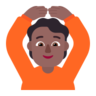 Person Gesturing Ok: Medium-Dark Skin Tone Emoji 🙆🏾 image - Microsoft Classic 2D style