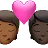Kiss: Person, Person, Medium-Dark Skin Tone, Dark Skin Tone