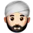 Man Wearing Turban: Light Skin Tone