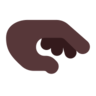 Palm Down Hand: Dark Skin Tone Emoji 🫳🏿 image - Microsoft Classic 2D style