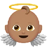 Baby Angel: Medium Skin Tone Emoji 👼🏽 image - Apple style