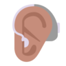 Ear With Hearing Aid: Medium Skin Tone Emoji 🦻🏽 image - Microsoft Classic 2D style