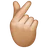 Hand With Index Finger And Thumb Crossed: Medium-Light Skin Tone