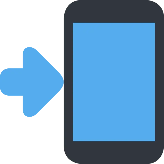Mobile Phone With Arrow