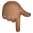 Backhand Index Pointing Down: Medium-Dark Skin Tone